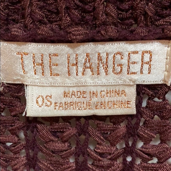 THE HANGER sweater long fringe OS open wine - Picture 4 of 8